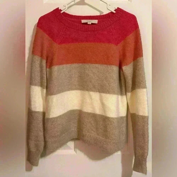 Loft Sweater Striped Soft Petite - Picture 1 of 3